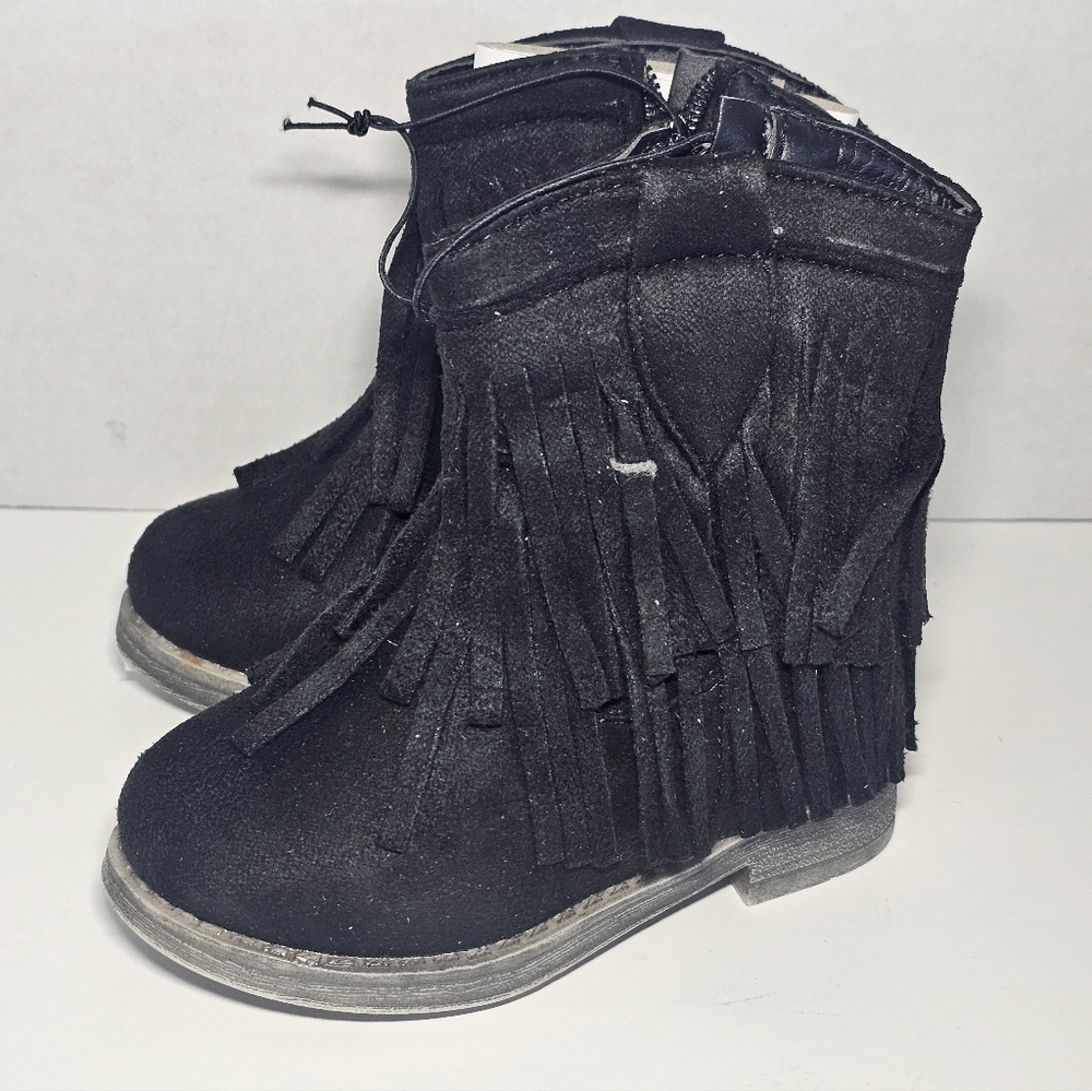 Jumbo Coco Fringe Black Kids Boots